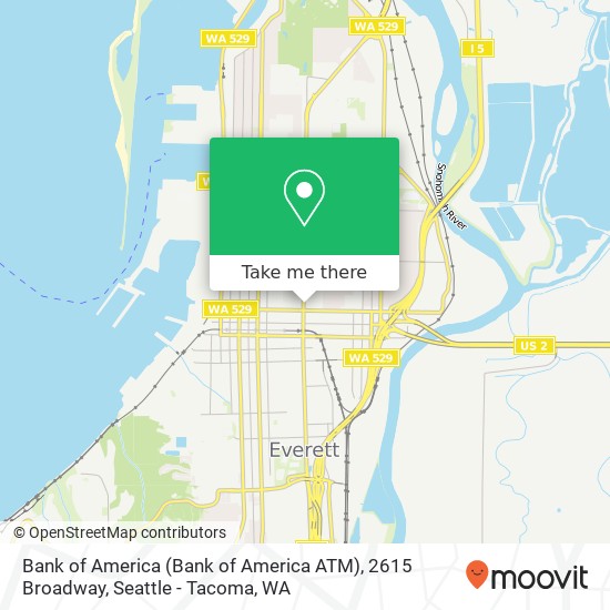 Mapa de Bank of America (Bank of America ATM), 2615 Broadway