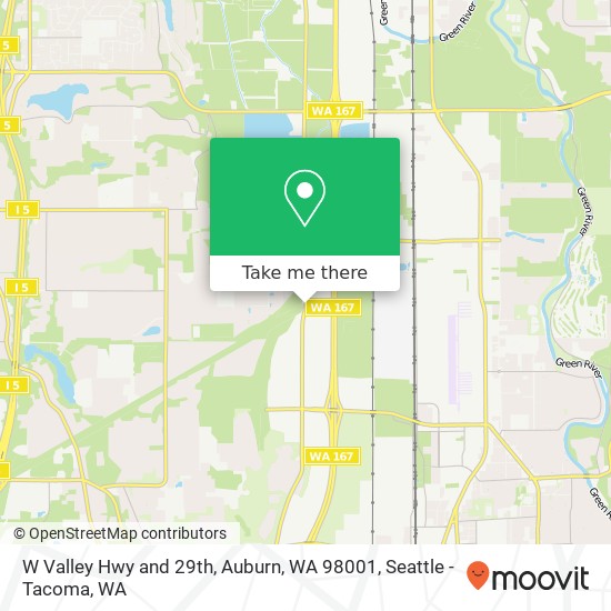 W Valley Hwy and 29th, Auburn, WA 98001 map