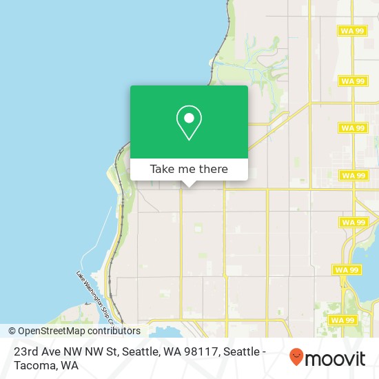 Mapa de 23rd Ave NW NW St, Seattle, WA 98117