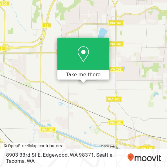 Mapa de 8903 33rd St E, Edgewood, WA 98371