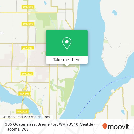 Mapa de 306 Quatermass, Bremerton, WA 98310