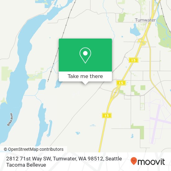 Mapa de 2812 71st Way SW, Tumwater, WA 98512
