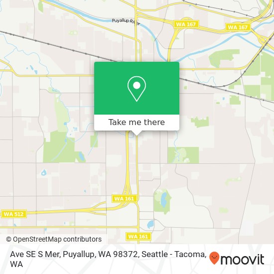 Mapa de Ave SE S Mer, Puyallup, WA 98372