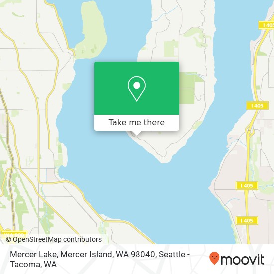Mapa de Mercer Lake, Mercer Island, WA 98040