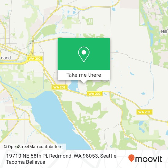 Mapa de 19710 NE 58th Pl, Redmond, WA 98053