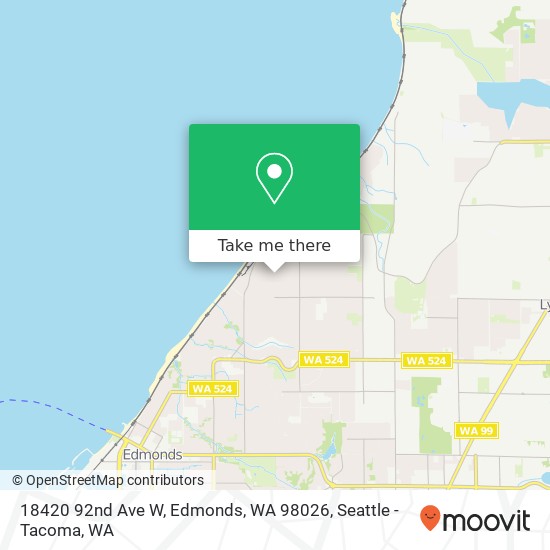 18420 92nd Ave W, Edmonds, WA 98026 map