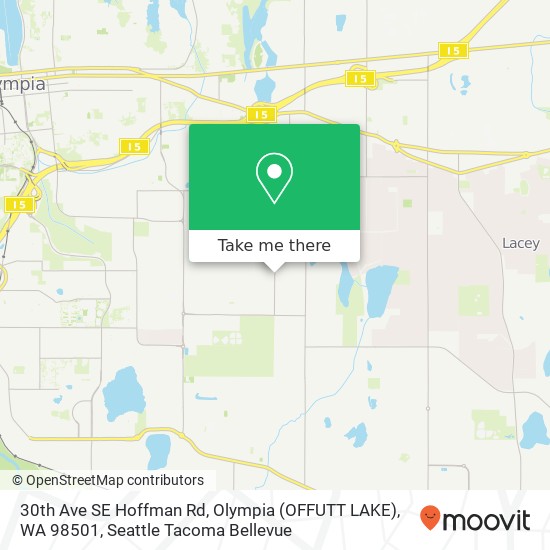 Mapa de 30th Ave SE Hoffman Rd, Olympia (OFFUTT LAKE), WA 98501