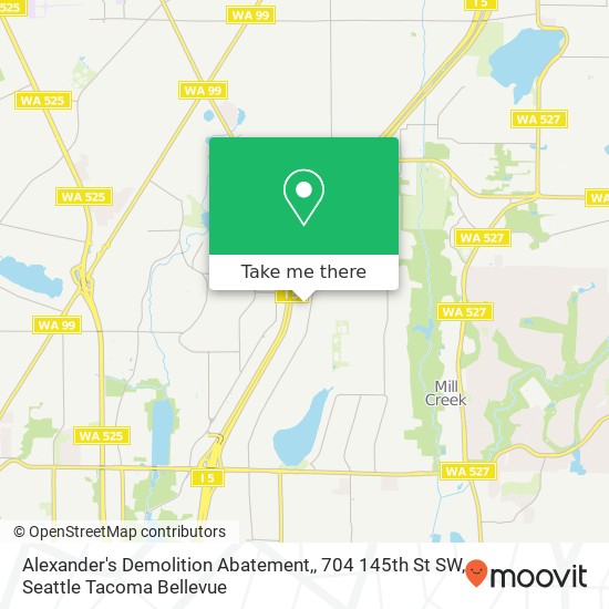 Mapa de Alexander's Demolition Abatement,, 704 145th St SW