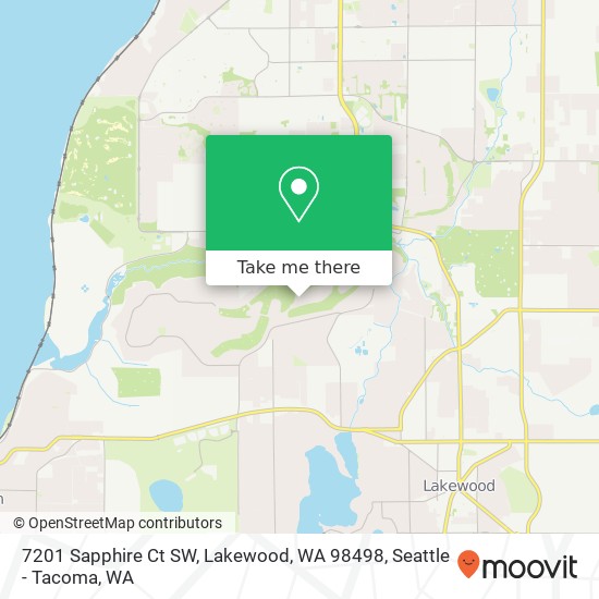 Mapa de 7201 Sapphire Ct SW, Lakewood, WA 98498