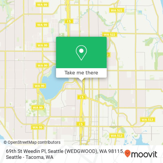 69th St Weedin Pl, Seattle (WEDGWOOD), WA 98115 map