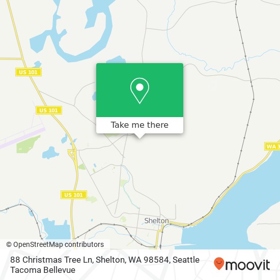 Mapa de 88 Christmas Tree Ln, Shelton, WA 98584