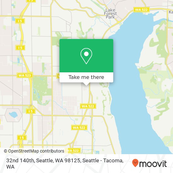 Mapa de 32nd 140th, Seattle, WA 98125