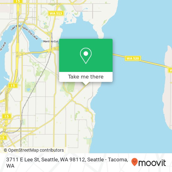 Mapa de 3711 E Lee St, Seattle, WA 98112