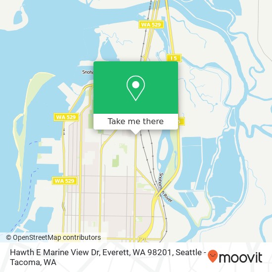 Mapa de Hawth E Marine View Dr, Everett, WA 98201