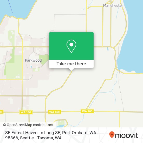 Mapa de SE Forest Haven Ln Long SE, Port Orchard, WA 98366