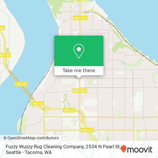 Mapa de Fuzzy Wuzzy Rug Cleaning Company, 2534 N Pearl St