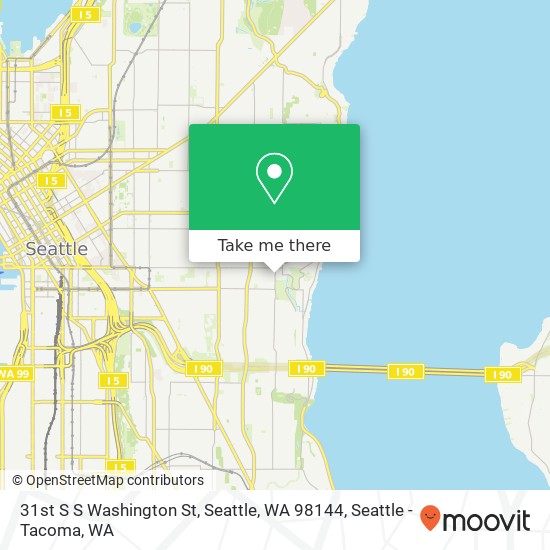 Mapa de 31st S S Washington St, Seattle, WA 98144