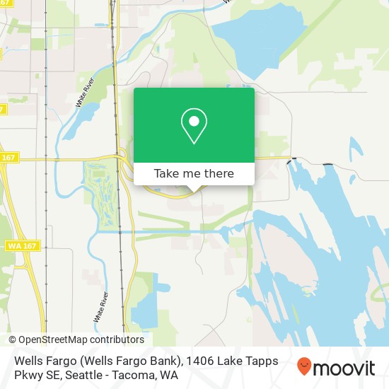 Wells Fargo (Wells Fargo Bank), 1406 Lake Tapps Pkwy SE map