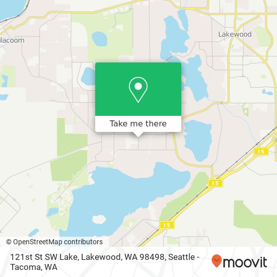 121st St SW Lake, Lakewood, WA 98498 map