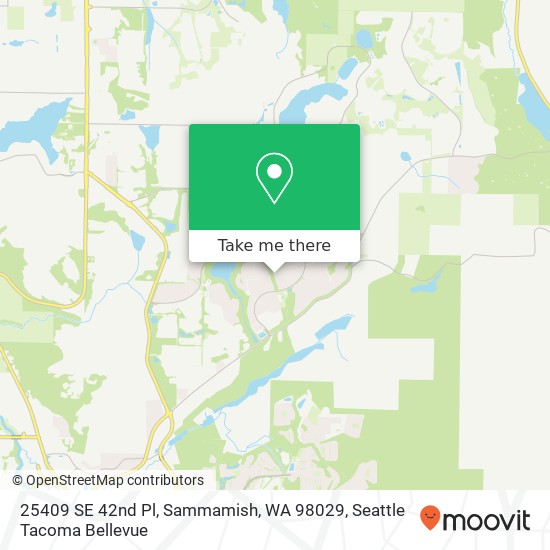 Mapa de 25409 SE 42nd Pl, Sammamish, WA 98029