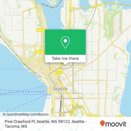 Mapa de Pine Crawford Pl, Seattle, WA 98122