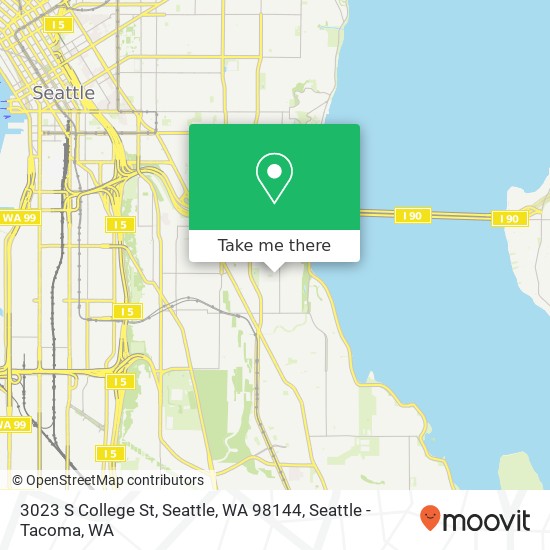 Mapa de 3023 S College St, Seattle, WA 98144