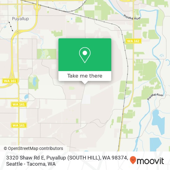 Mapa de 3320 Shaw Rd E, Puyallup (SOUTH HILL), WA 98374