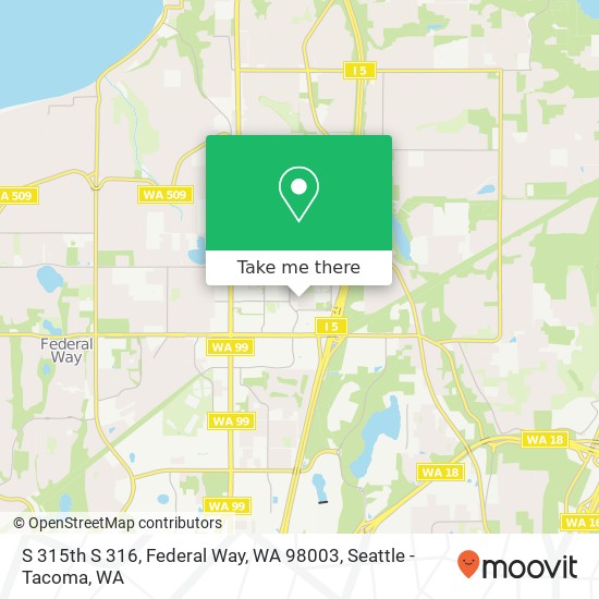 Mapa de S 315th S 316, Federal Way, WA 98003