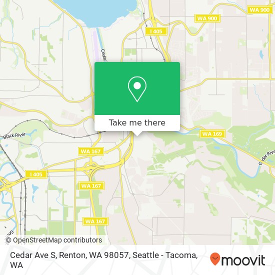 Cedar Ave S, Renton, WA 98057 map