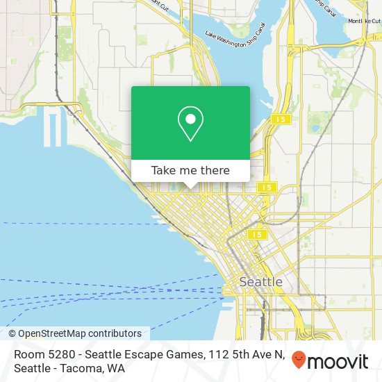 Mapa de Room 5280 - Seattle Escape Games, 112 5th Ave N