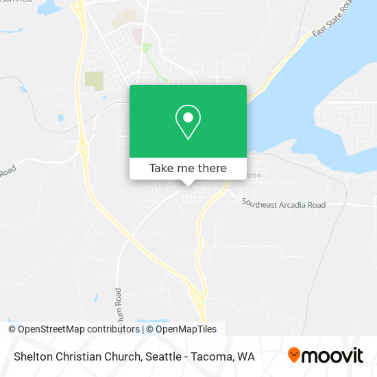 Shelton Christian Church map