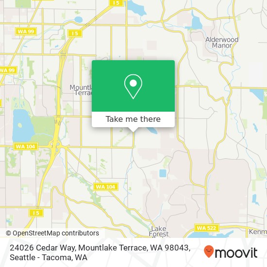 24026 Cedar Way, Mountlake Terrace, WA 98043 map