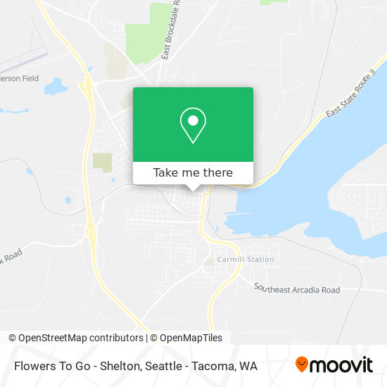 Flowers To Go - Shelton map