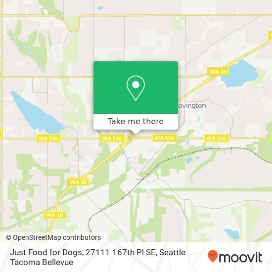 Mapa de Just Food for Dogs, 27111 167th Pl SE