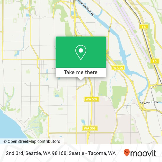 Mapa de 2nd 3rd, Seattle, WA 98168