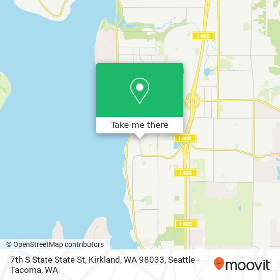 7th S State State St, Kirkland, WA 98033 map