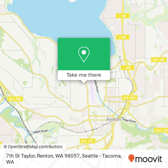 Mapa de 7th St Taylor, Renton, WA 98057