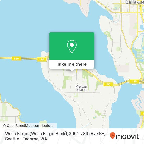Mapa de Wells Fargo (Wells Fargo Bank), 3001 78th Ave SE