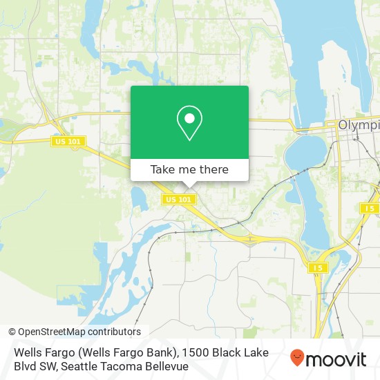 Mapa de Wells Fargo (Wells Fargo Bank), 1500 Black Lake Blvd SW