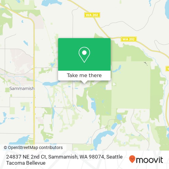 Mapa de 24837 NE 2nd Ct, Sammamish, WA 98074