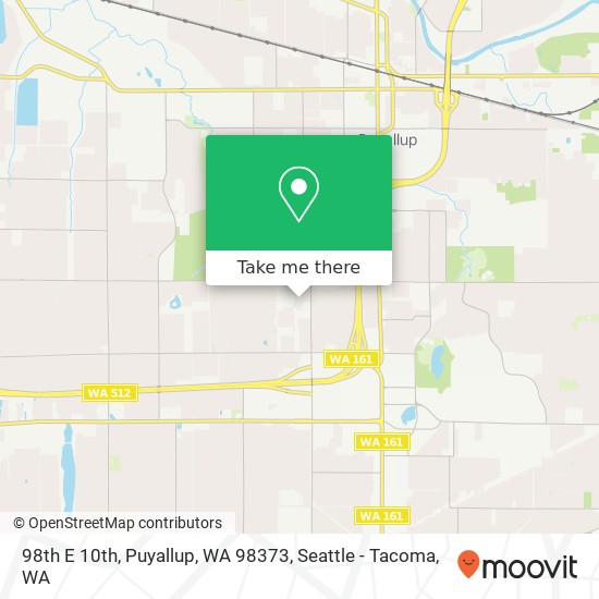 Mapa de 98th E 10th, Puyallup, WA 98373