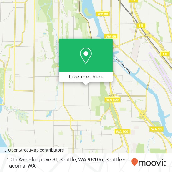 Mapa de 10th Ave Elmgrove St, Seattle, WA 98106