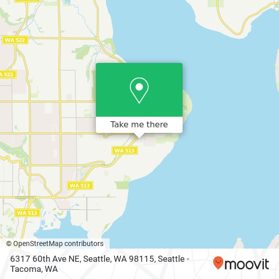 Mapa de 6317 60th Ave NE, Seattle, WA 98115