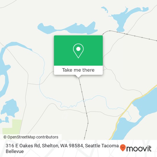 Mapa de 316 E Oakes Rd, Shelton, WA 98584