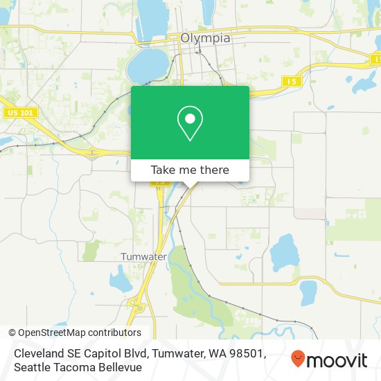 Mapa de Cleveland SE Capitol Blvd, Tumwater, WA 98501