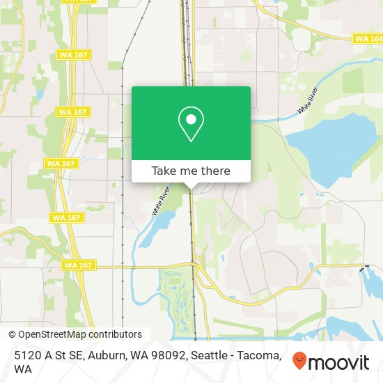 Mapa de 5120 A St SE, Auburn, WA 98092