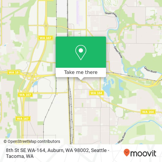 Mapa de 8th St SE WA-164, Auburn, WA 98002