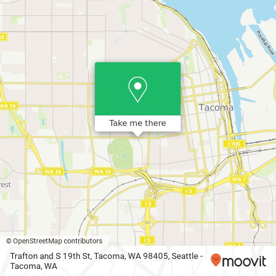 Trafton and S 19th St, Tacoma, WA 98405 map