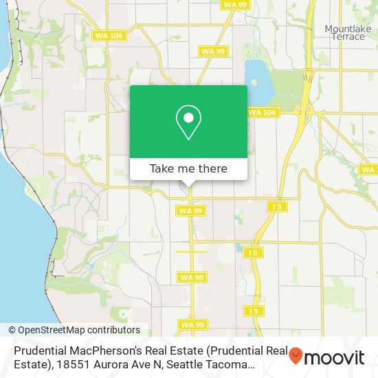 Prudential MacPherson's Real Estate (Prudential Real Estate), 18551 Aurora Ave N map