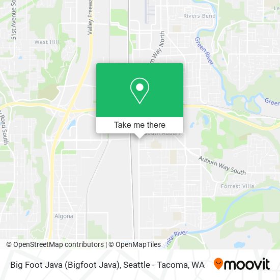 Big Foot Java (Bigfoot Java) map